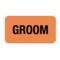 Nevs Label, Groom 7/8" x 1-5/8" Flr Orange w/Black VW-0006 - alternate 1